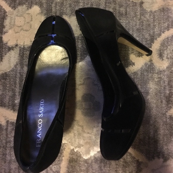 Franco sarto black heels size 8 1/2 - Picture 1 of 4